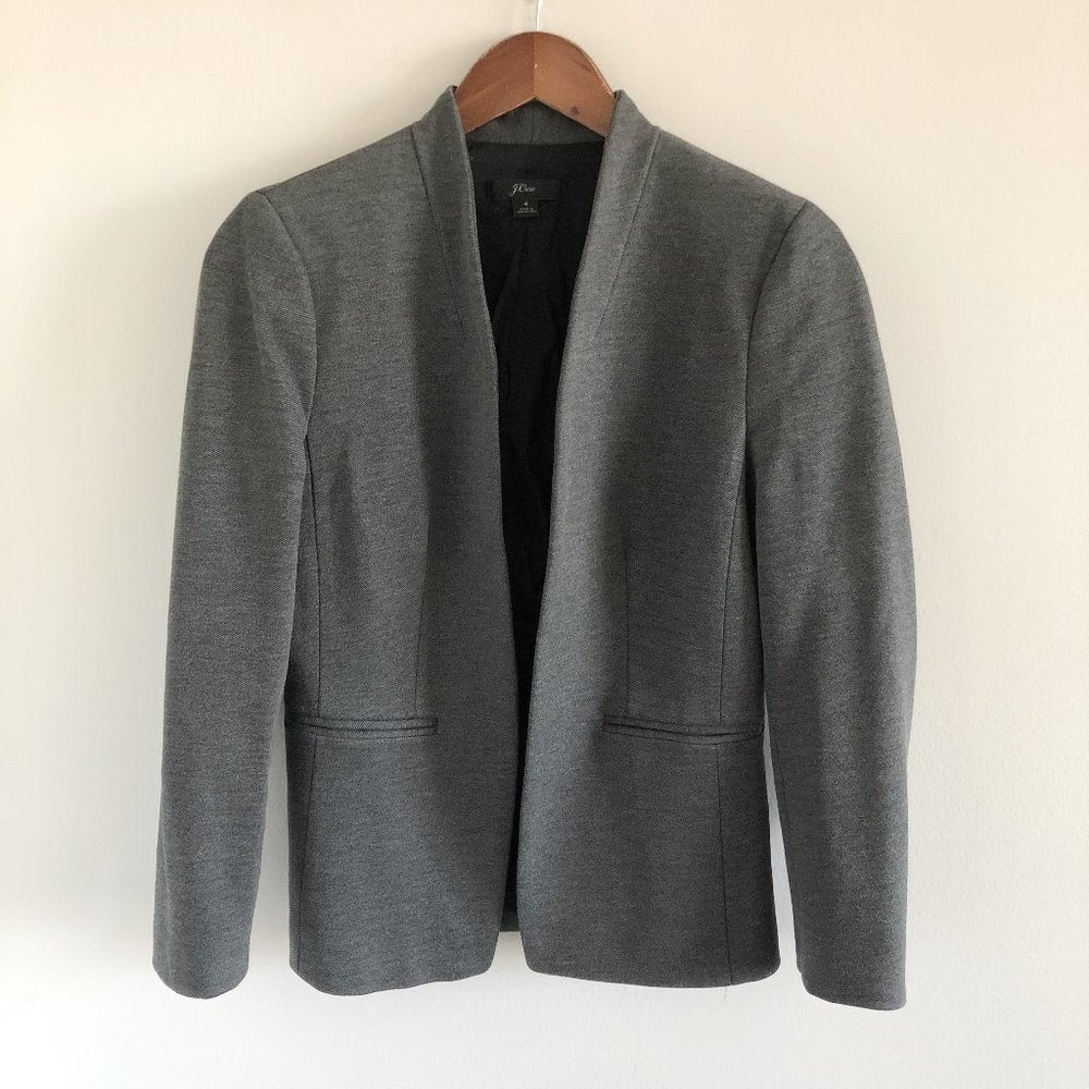 J. Crew Going-Out Blazer Jacket in Stretch Twill 4 Gray